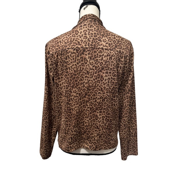 BB DAKOTA Animal print faux-suede Jacket Sz L - Picture 13 of 17